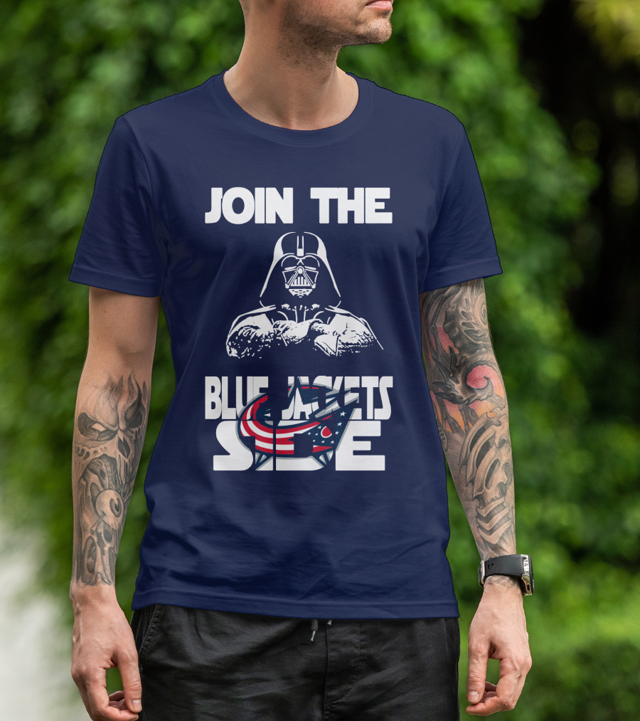 Join The Blue Jackets Side T-Shirt