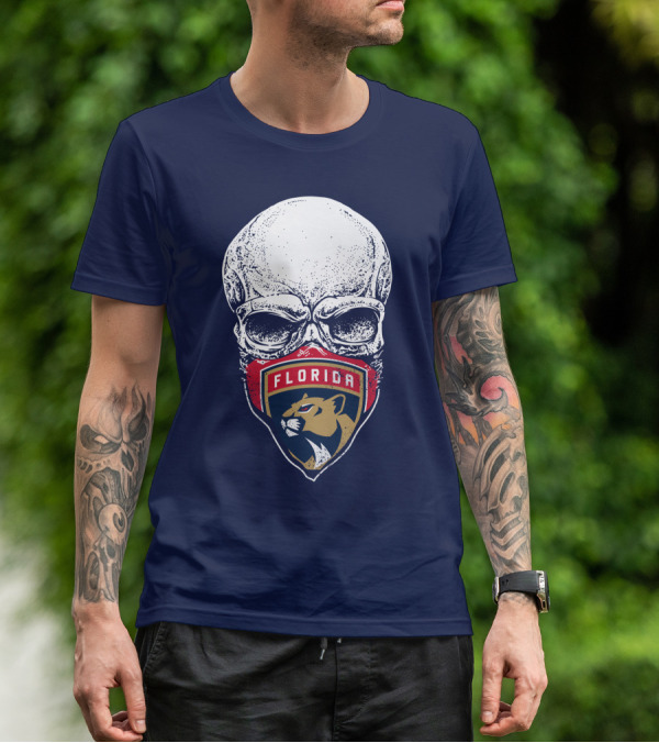 Florida Panthers Skull Logo Mask T-Shirt