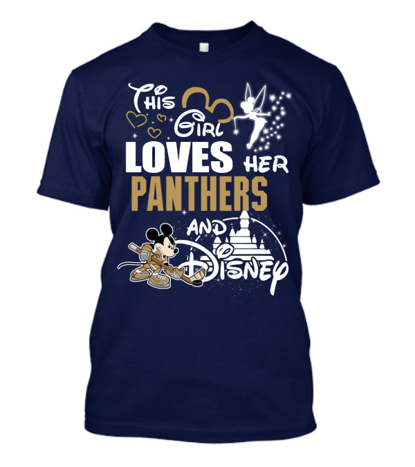 This Girl Loves Her Panthers And Disney T-Shirt