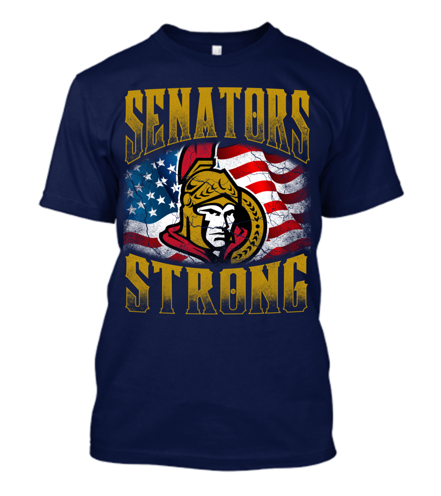 Senators Strong Ottawa Senators American Flag T-Shirt