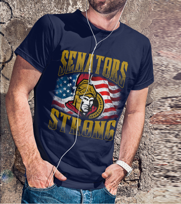 Senators Strong Ottawa Senators American Flag T-Shirt