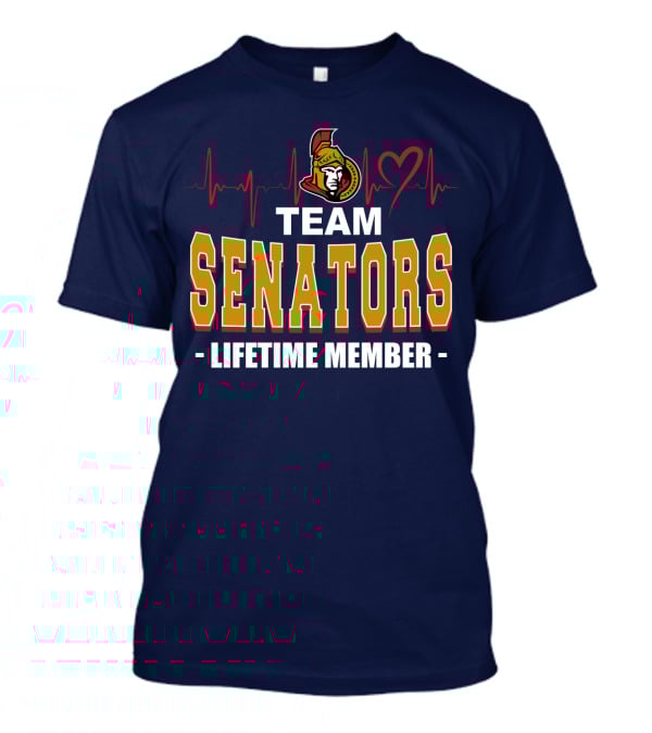 Team Senators Lifetime Member Ottawa Senators Heartbeat T-Shirt