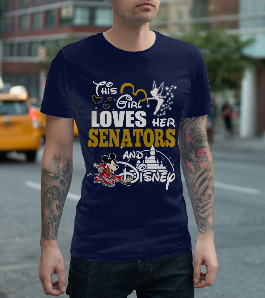 This Girl Loves Her Senators And Disney T-Shirt