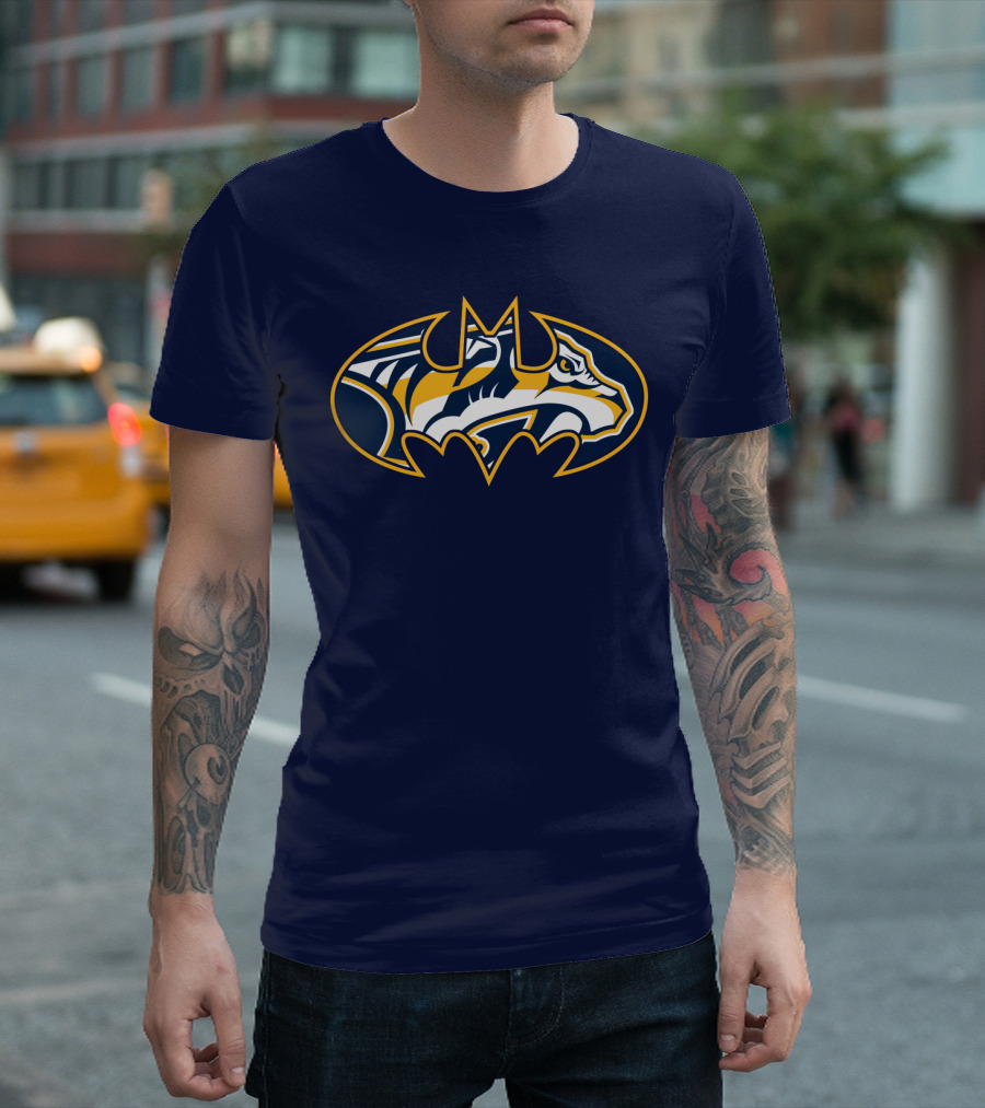 Nashville Predators Batman Logo Mashup T-Shirt