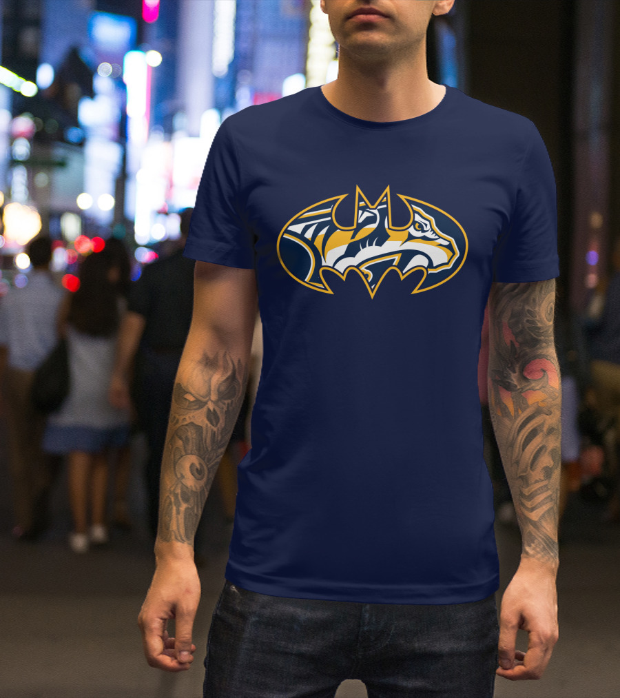 Nashville Predators Batman Logo Mashup T-Shirt
