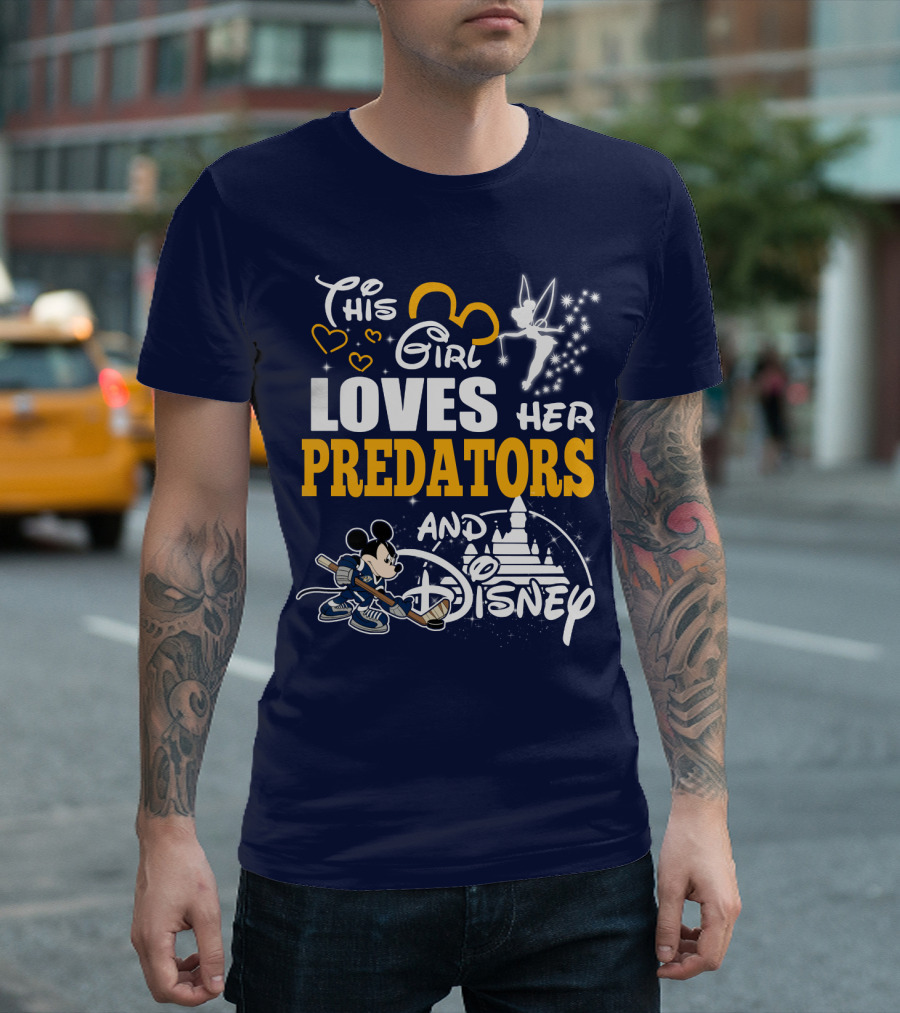 This Girl Loves Her Predators And Disney T-Shirt