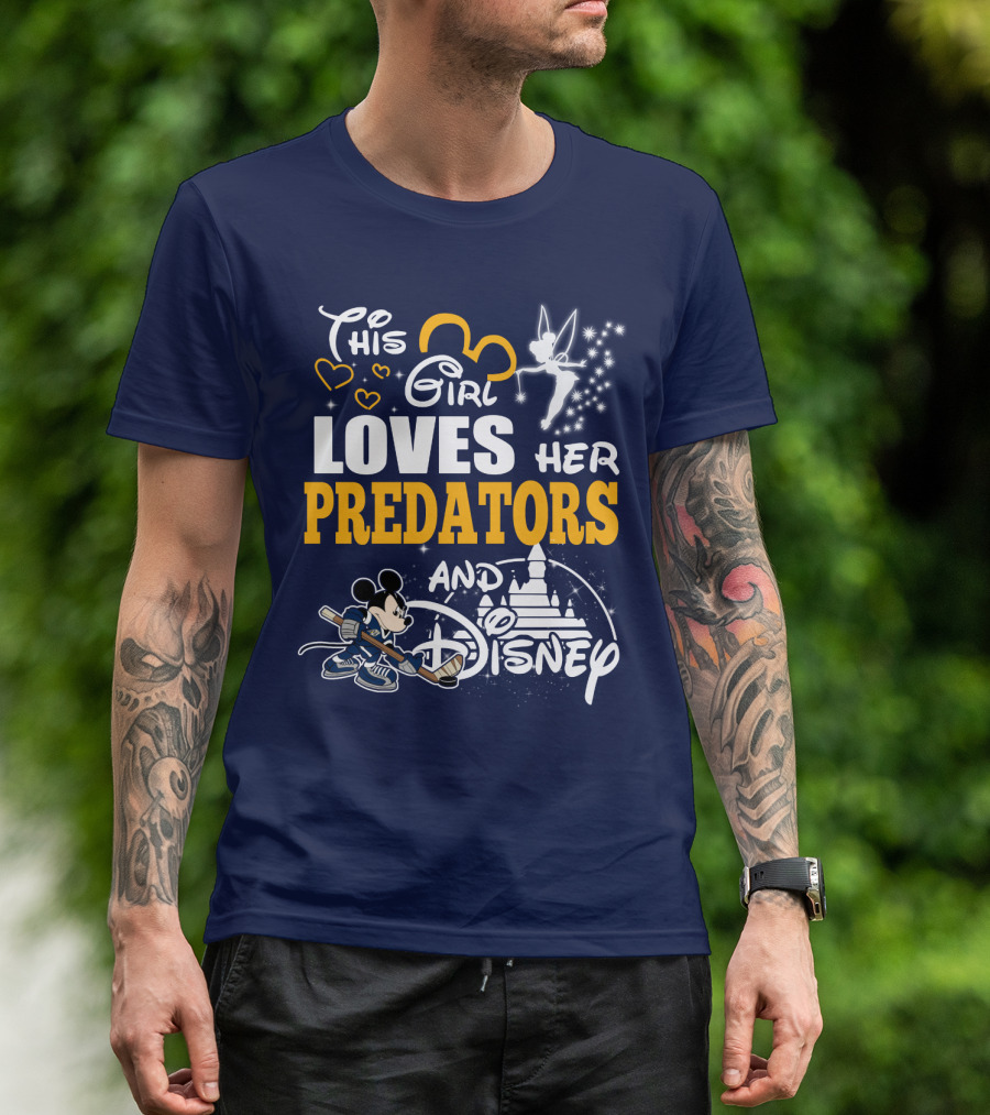This Girl Loves Her Predators And Disney T-Shirt