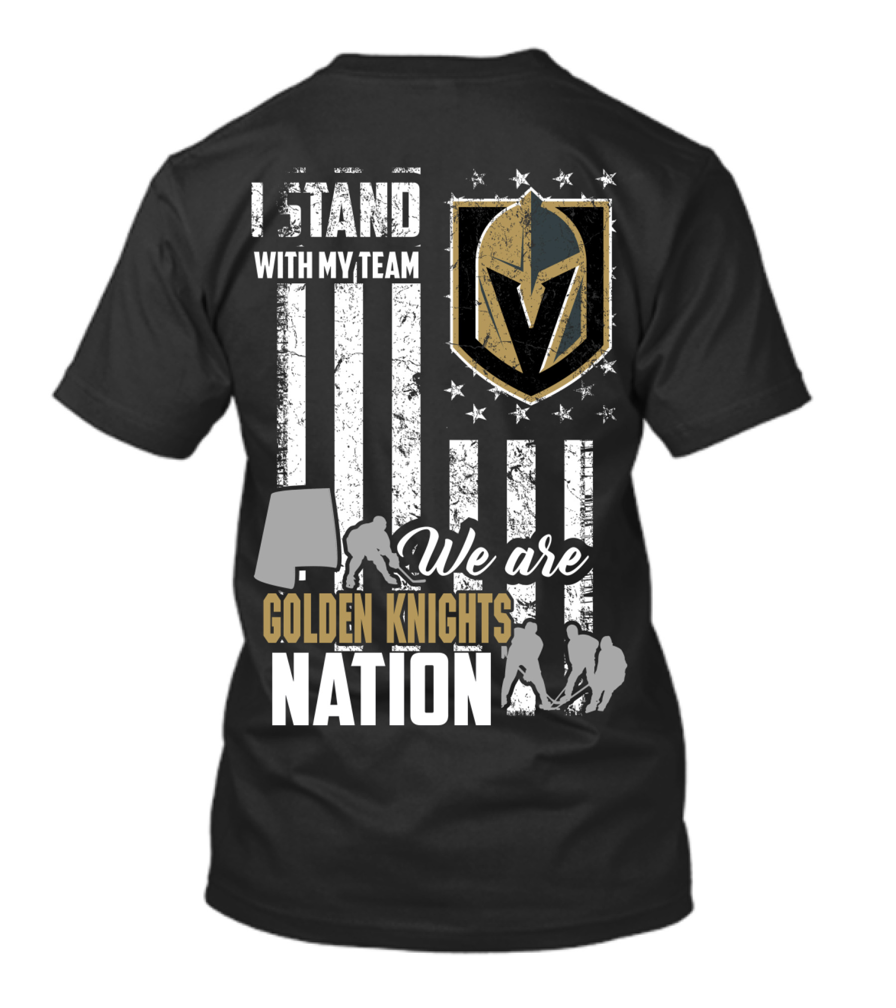 I Stand With My Team We Are Golden Knights Nation T-Shirt