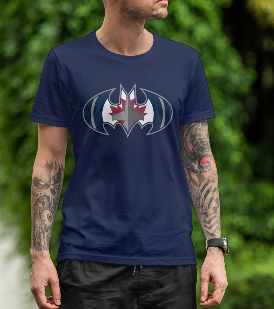 Winnipeg Jets Batman Logo Mashup T-Shirt