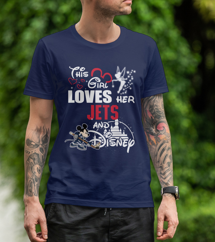This Girl Loves Her Winnipeg Jets And Disney T-Shirt