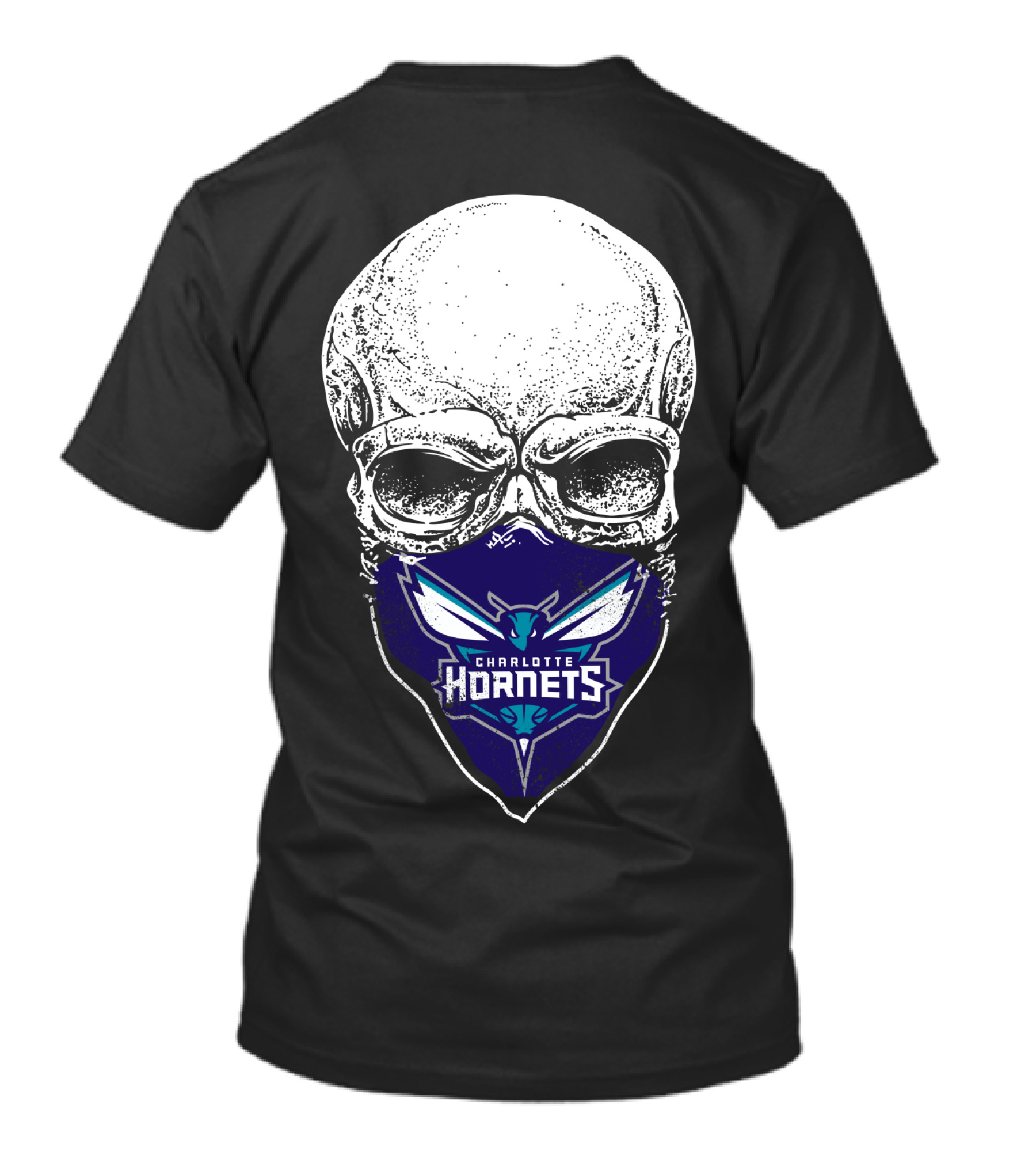 Charlotte Hornets Skull Mask T-Shirt