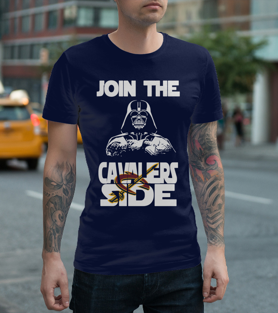 Join The Cavaliers Side Cleveland Cavaliers Star Wars Darth Vader T-Shirt