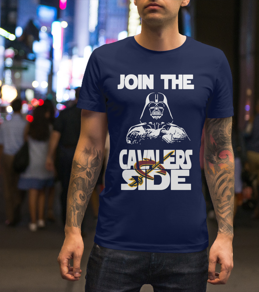 Join The Cavaliers Side Cleveland Cavaliers Star Wars Darth Vader T-Shirt