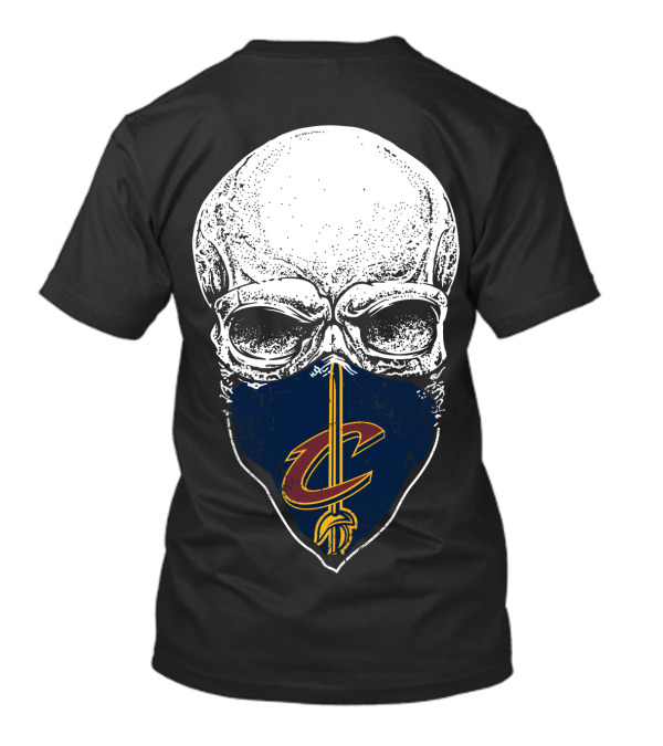Cleveland Cavaliers Skull With C Logo On Face Mask T-Shirt