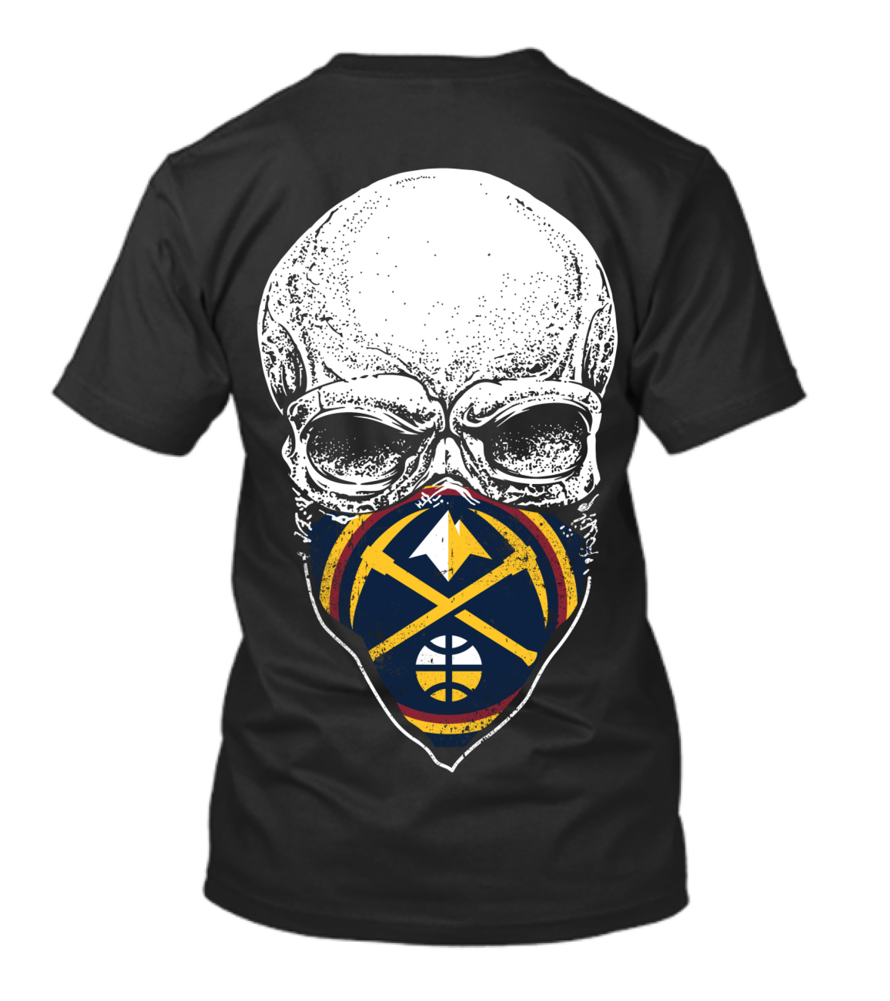 Denver Nuggets Skull Mask Basketball T-Shirt