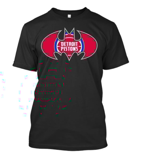 Detroit Pistons Logo Basketball Batman Symbol T-Shirt