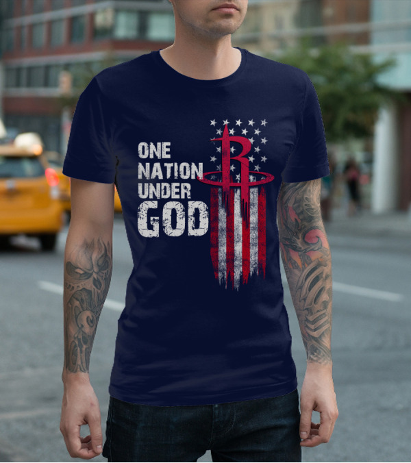 One Nation Under God Houston Rockets T-Shirt