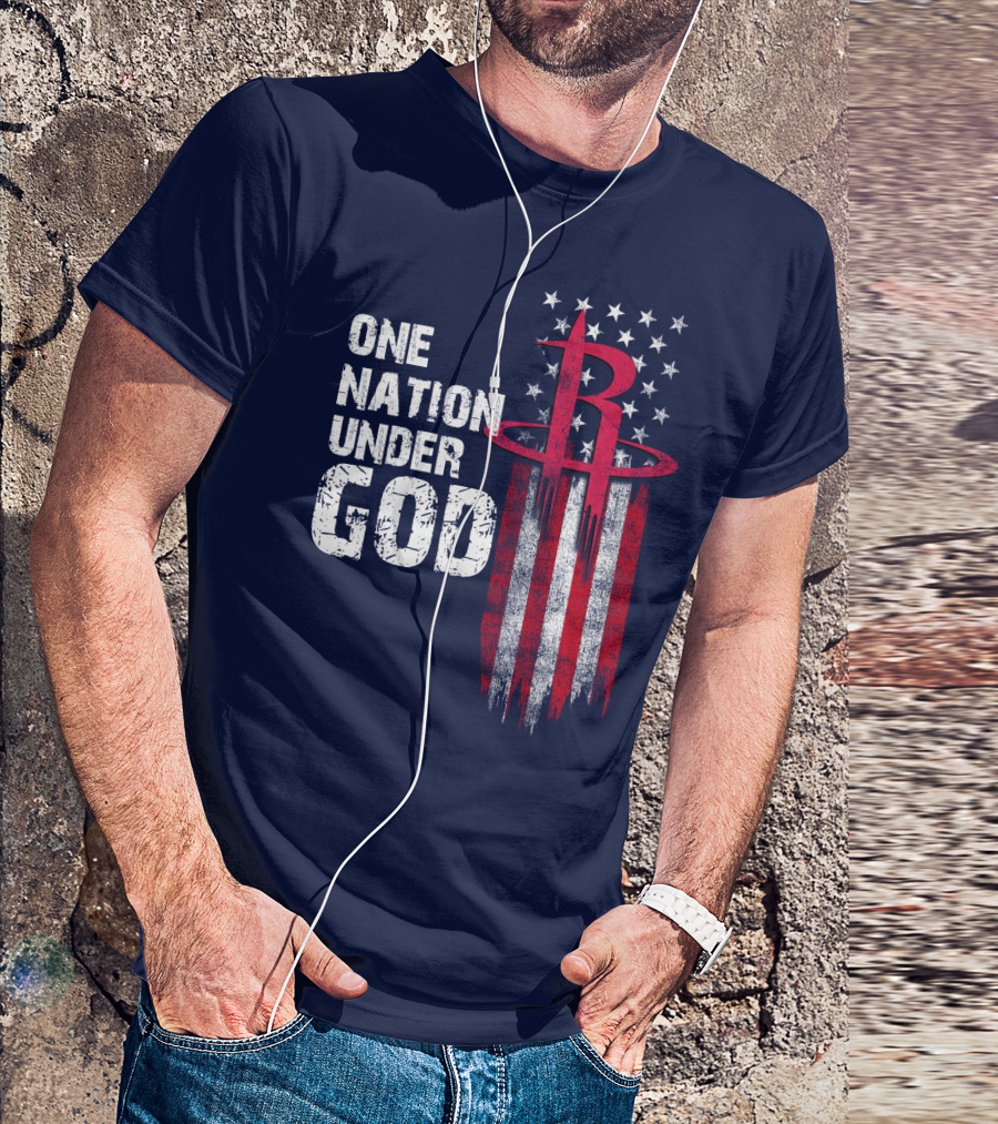 One Nation Under God Houston Rockets T-Shirt