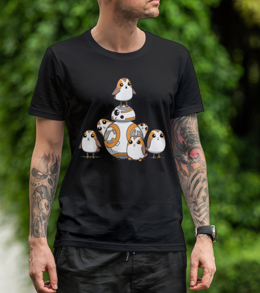 Bb-8 With Porgs T-Shirt