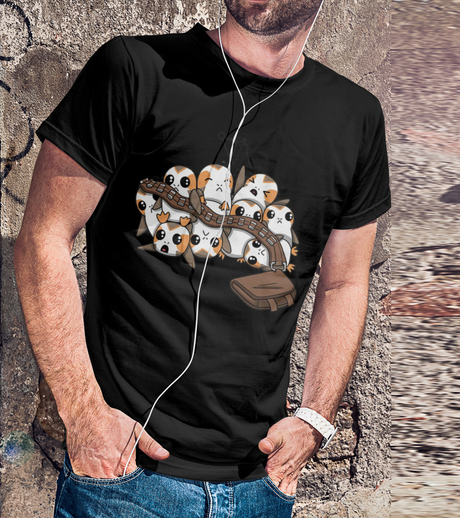 Porgs Overload Chewbacca Bandolier Fun T-Shirt