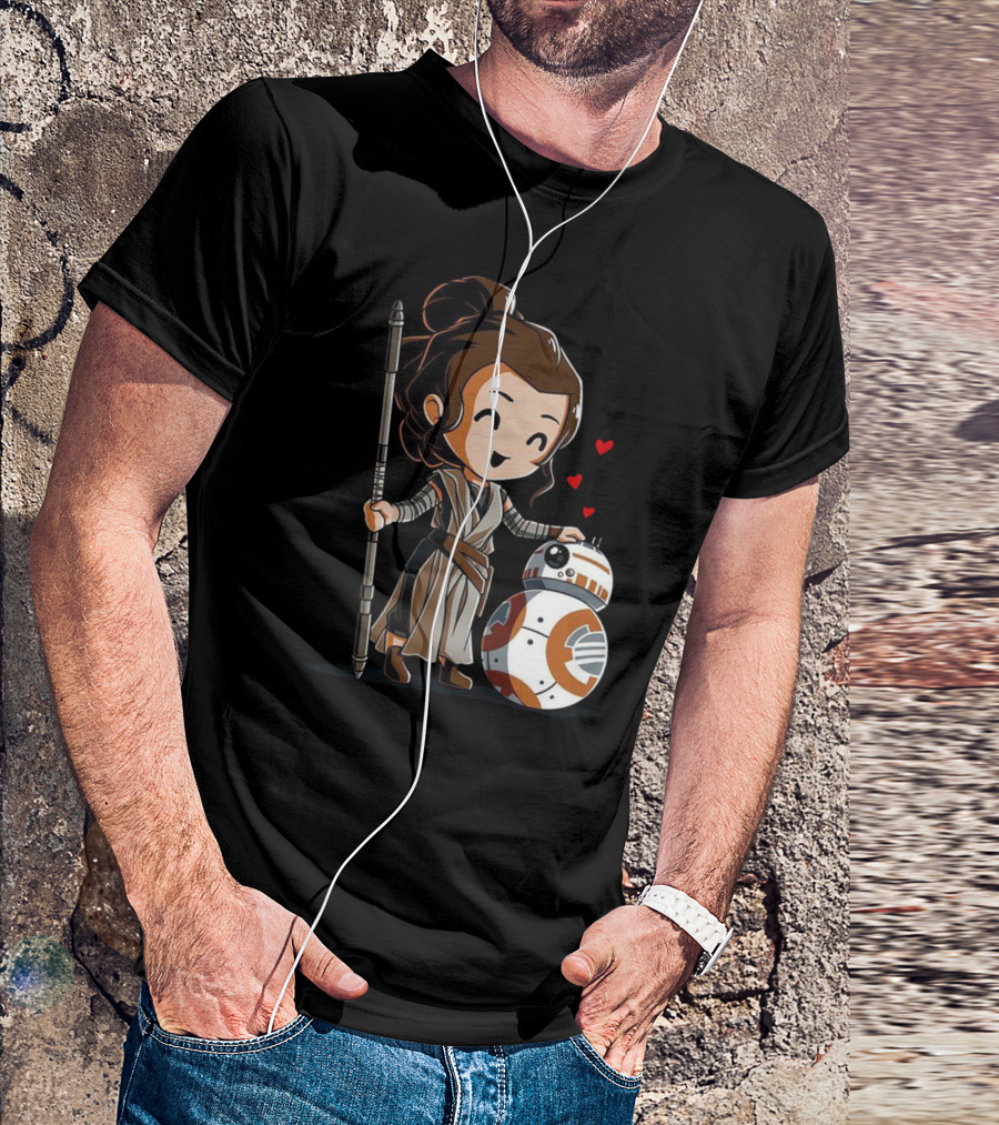 Rey Bb-8 Hearts T-Shirt