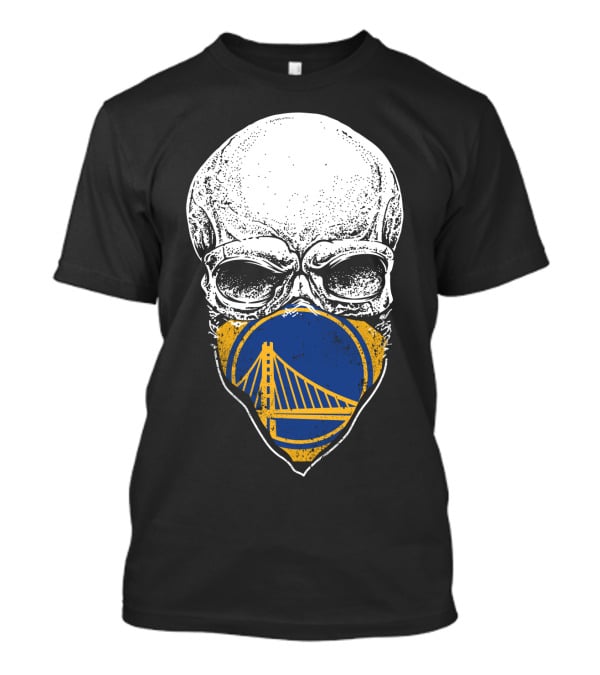 Golden State Warriors Masked Skull Bridge T-Shirt