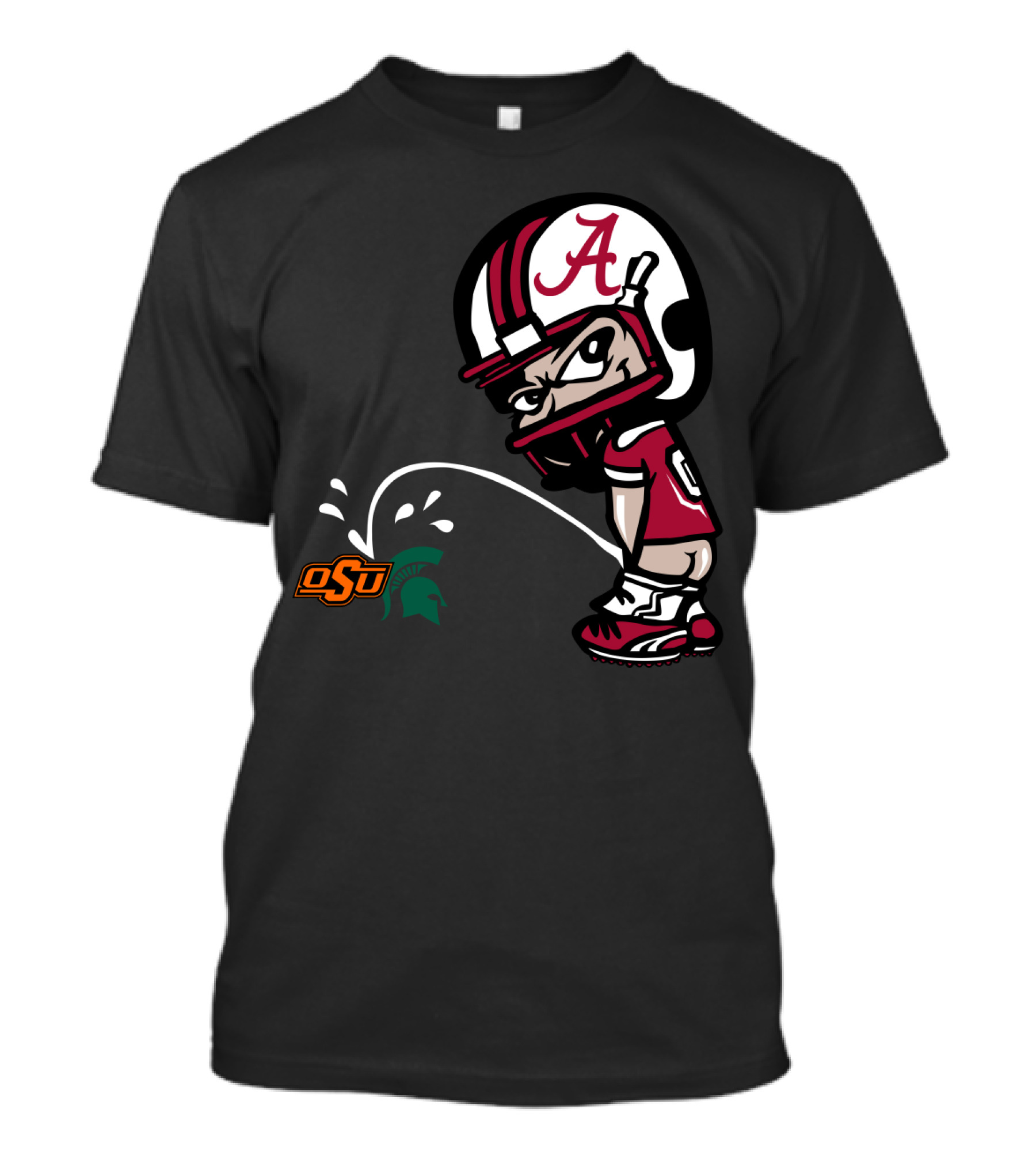 Alabama Crimson Tide Rivalry Spirit With Michigan State And Oklahoma State T-Shirt
