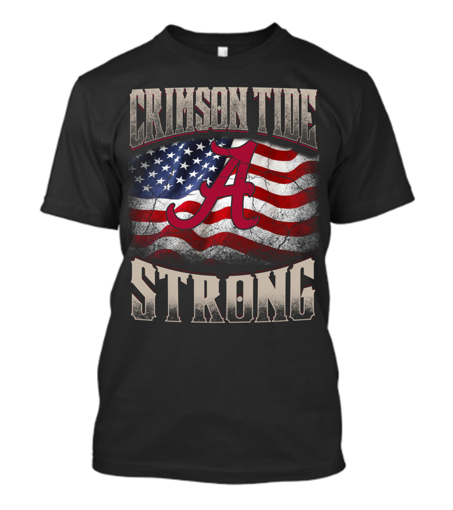 Crimson Tide Strong American Flag A T-Shirt