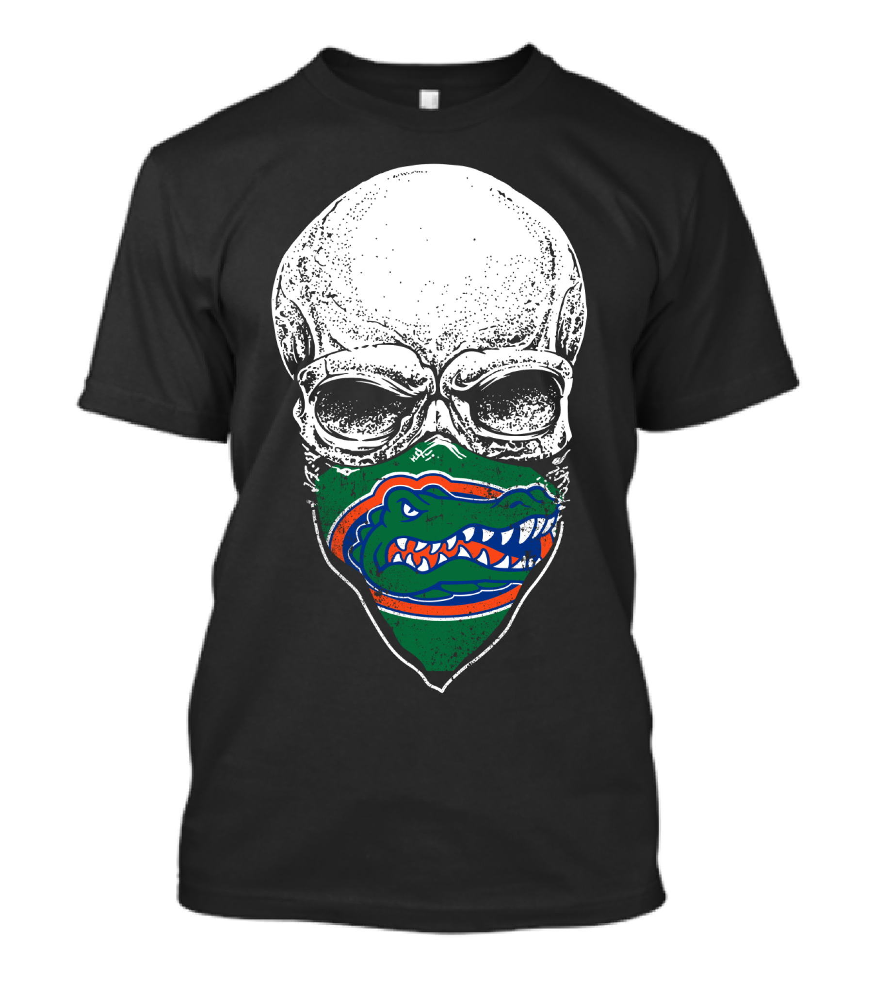 Florida Gators Skull With Team Logo Bandana T-Shirt