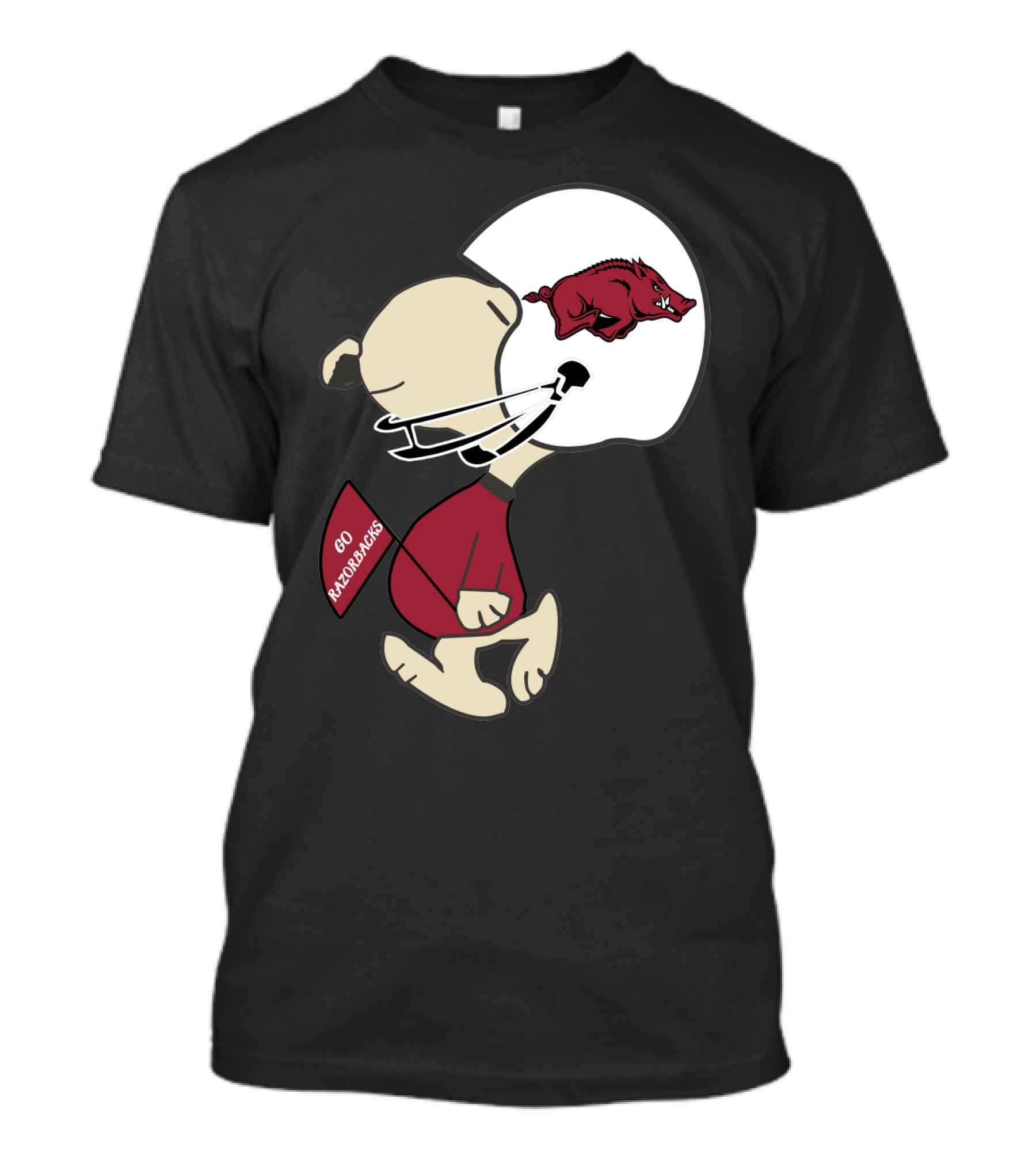 Go Razorbacks Arkansas Razorbacks Helmet Character T-Shirt
