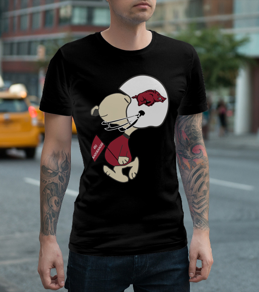 Go Razorbacks Arkansas Razorbacks Helmet Character T-Shirt