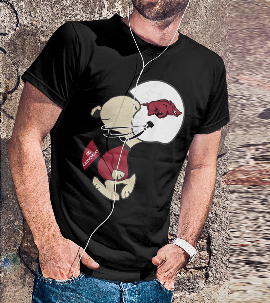 Go Razorbacks Arkansas Razorbacks Helmet Character T-Shirt