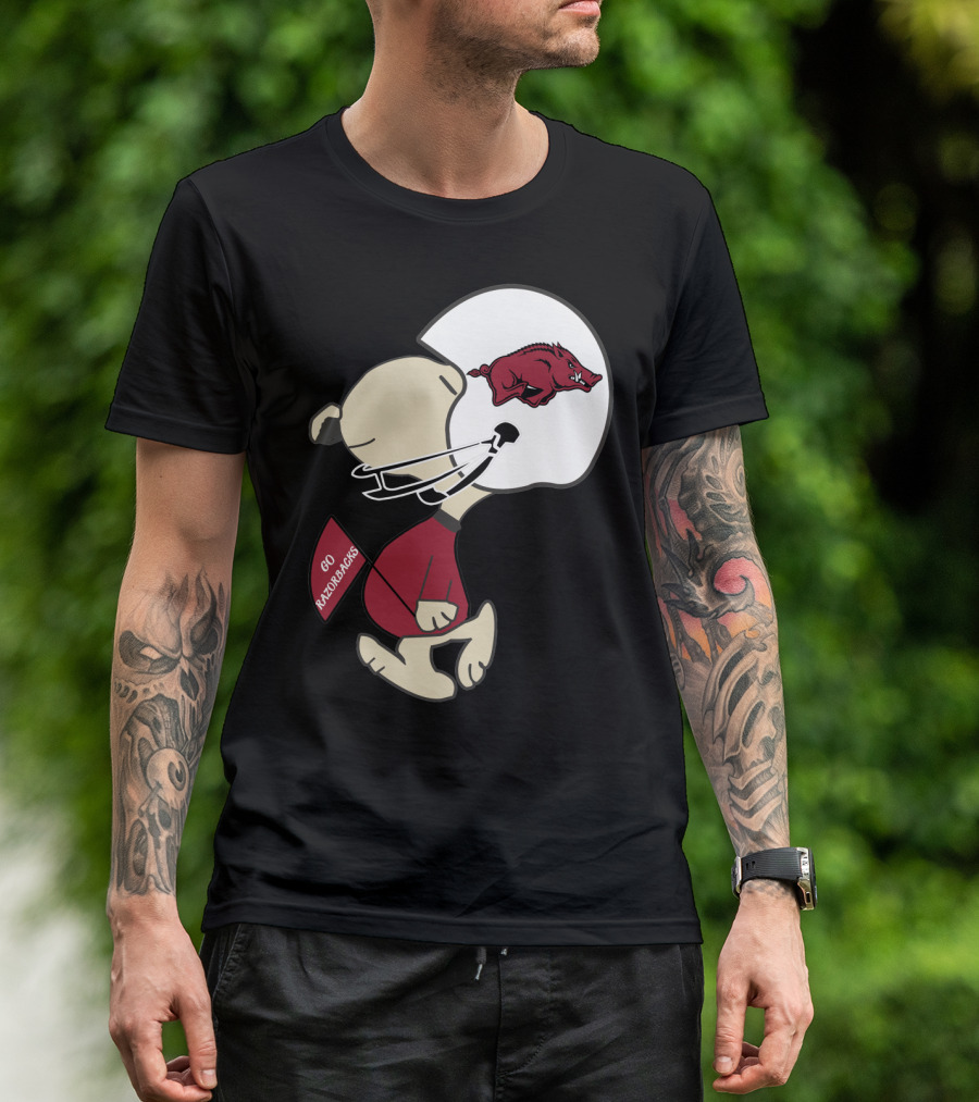 Go Razorbacks Arkansas Razorbacks Helmet Character T-Shirt