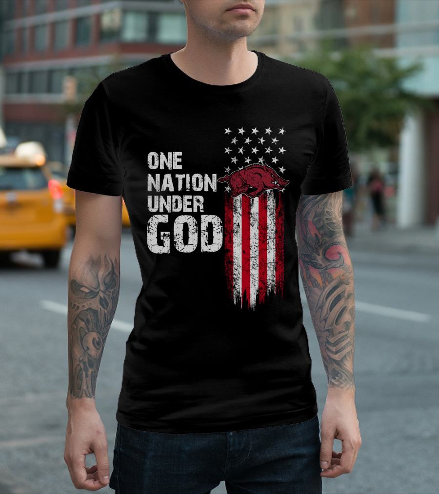 Arkansas Razorbacks One Nation Under God T-Shirt