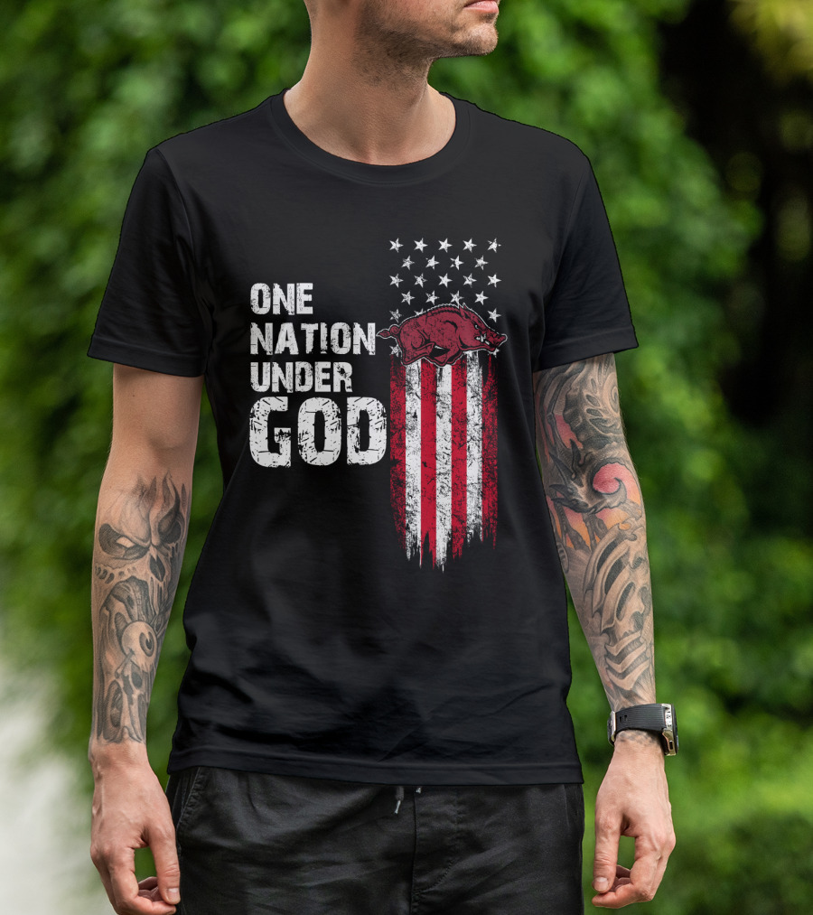 Arkansas Razorbacks One Nation Under God T-Shirt