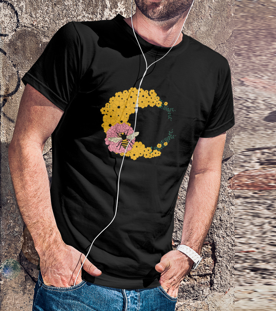 A Bee Has Got To Eat Among Vibrant Blossoms T-Shirt