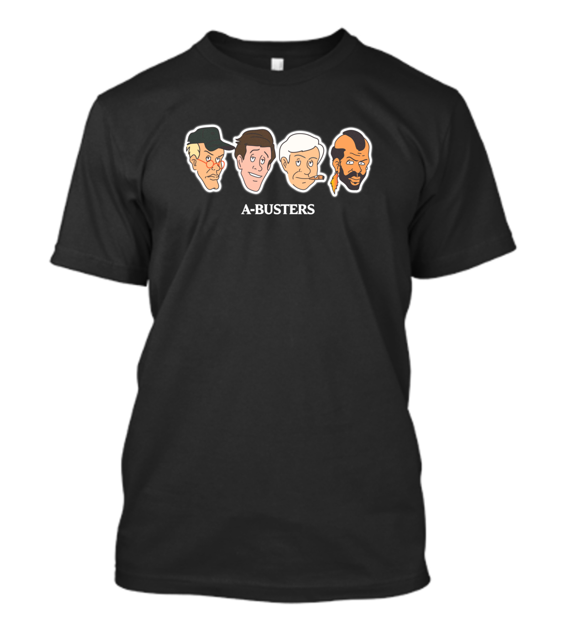 A-Busters Cartoon Team Faces T-Shirt