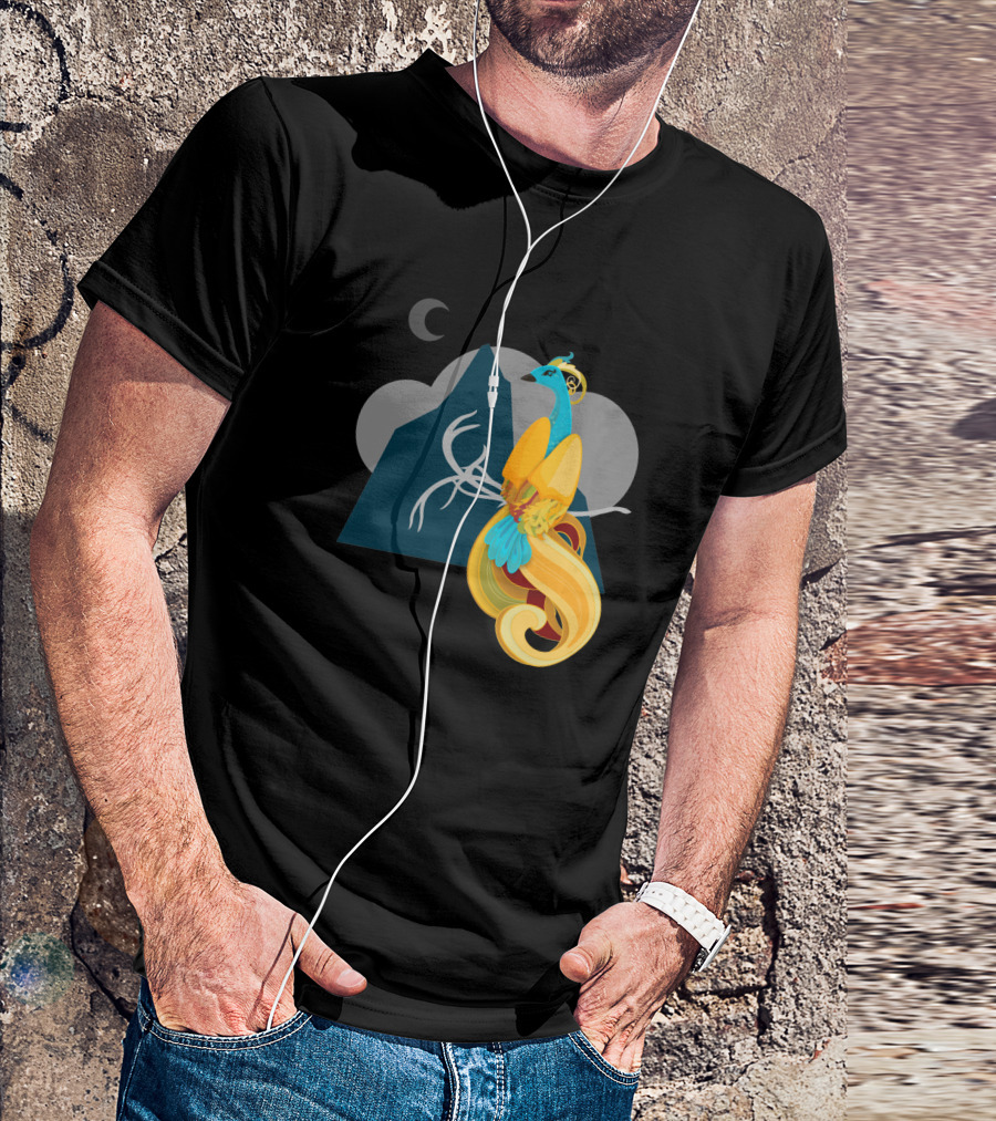 Ibong Adarna Majestic Mountain Moon Scene T-Shirt