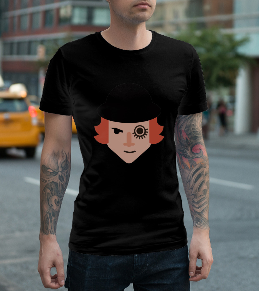 Alex D Clockwork Orange Iconic Bowler Hat Eyelashтересен T-Shirt