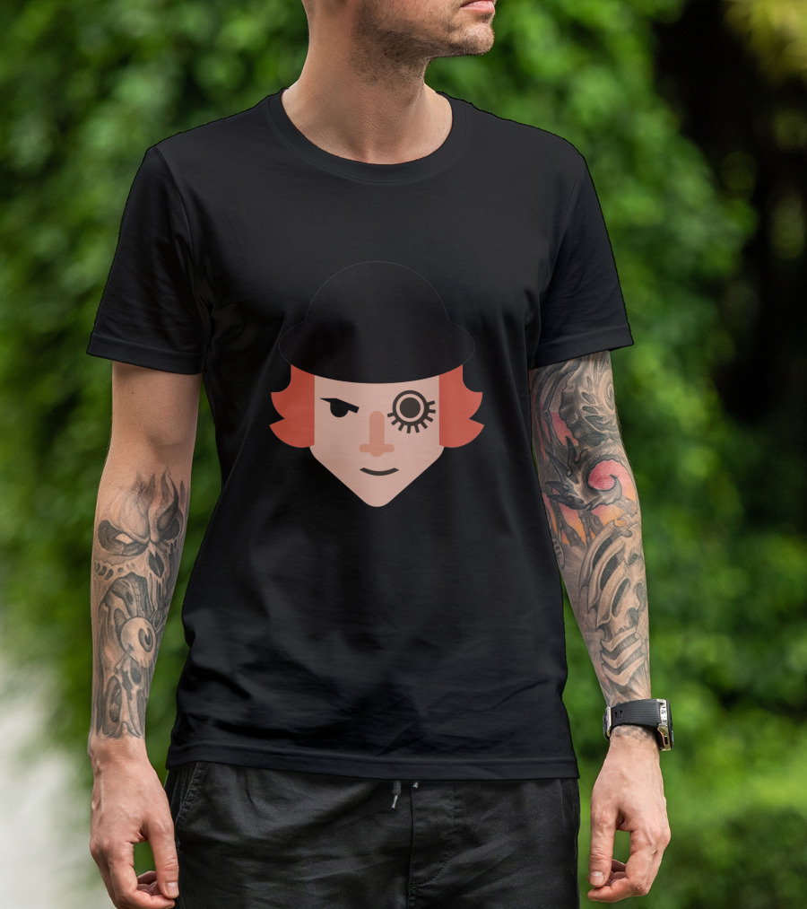 Alex D Clockwork Orange Iconic Bowler Hat Eyelashтересен T-Shirt