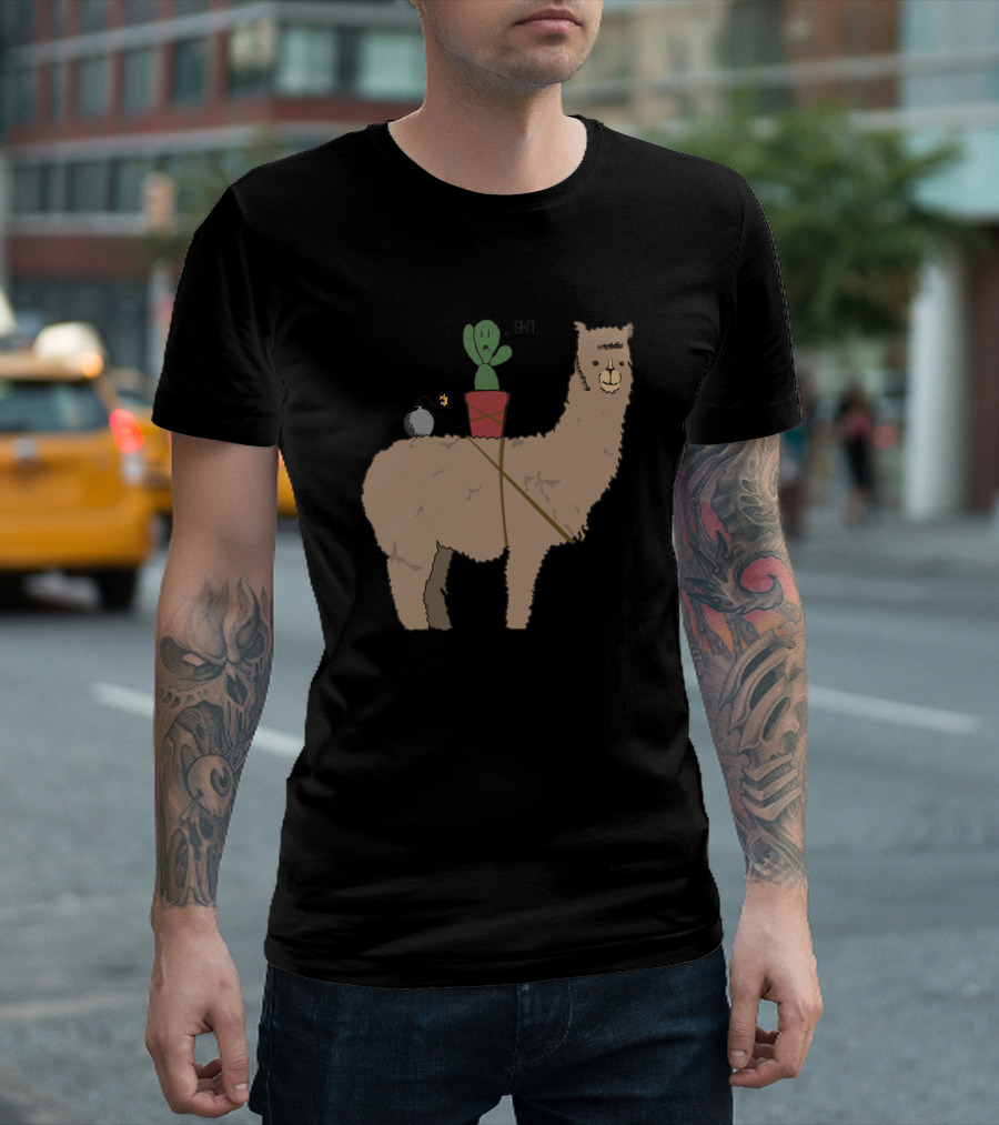 Alpaca Derp and Kektus Adventure with Explosive Humor T-Shirt