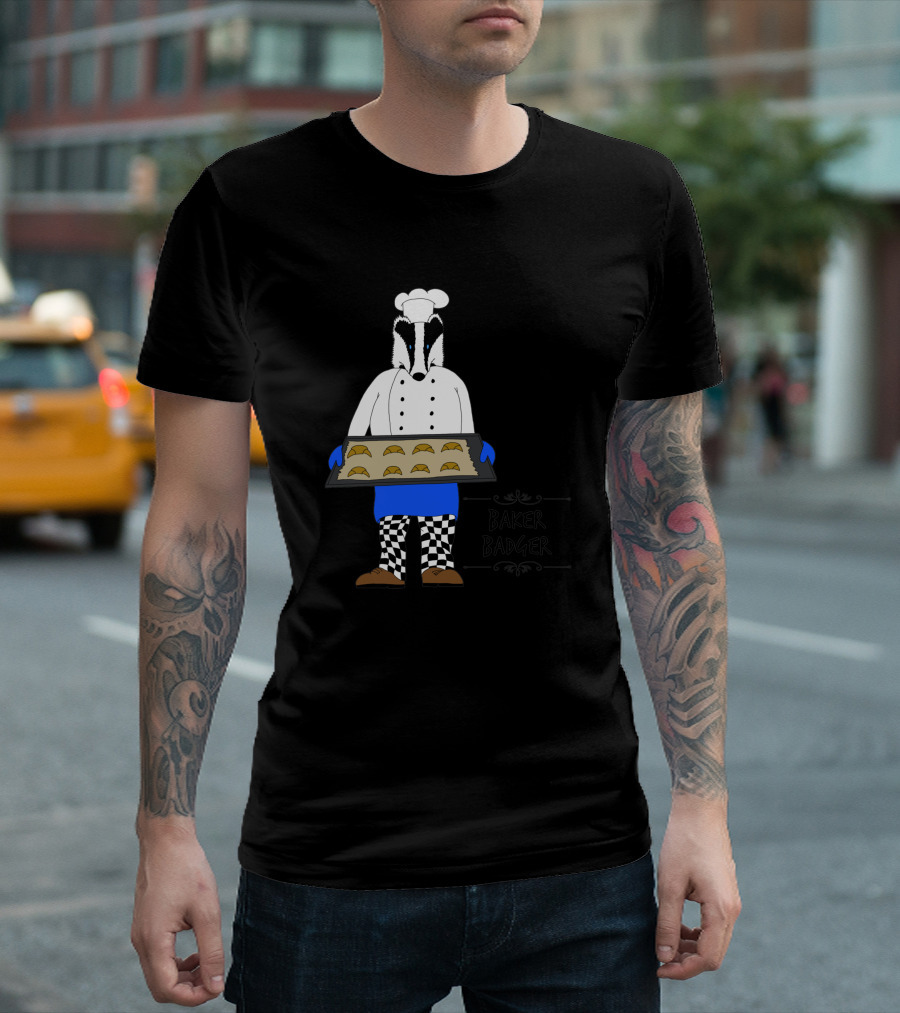 Baker Badger Holding Cookies 1068593 T-Shirt