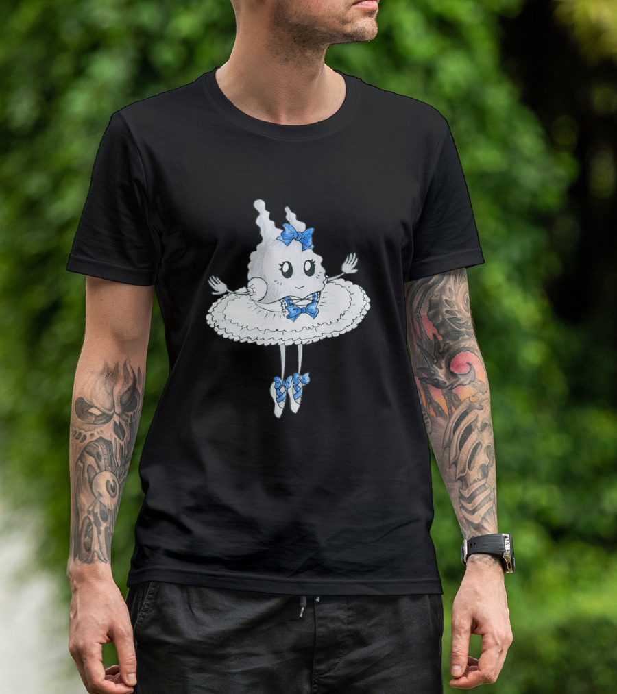 Ballerina White Blue Bow Character 1070800 T-Shirt