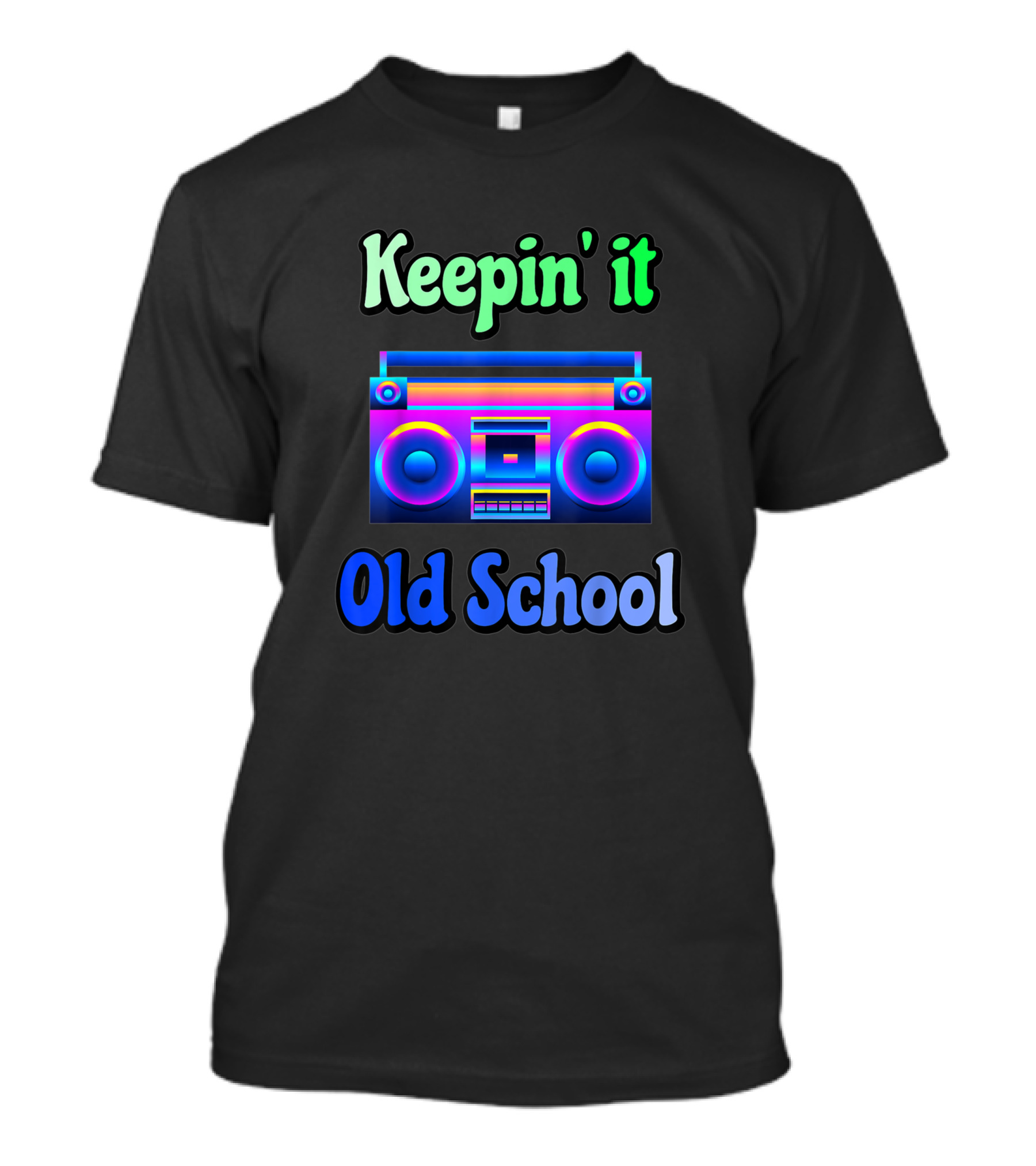 Keepin' It Old School 90s Music Retro Boom Box T-Shirt