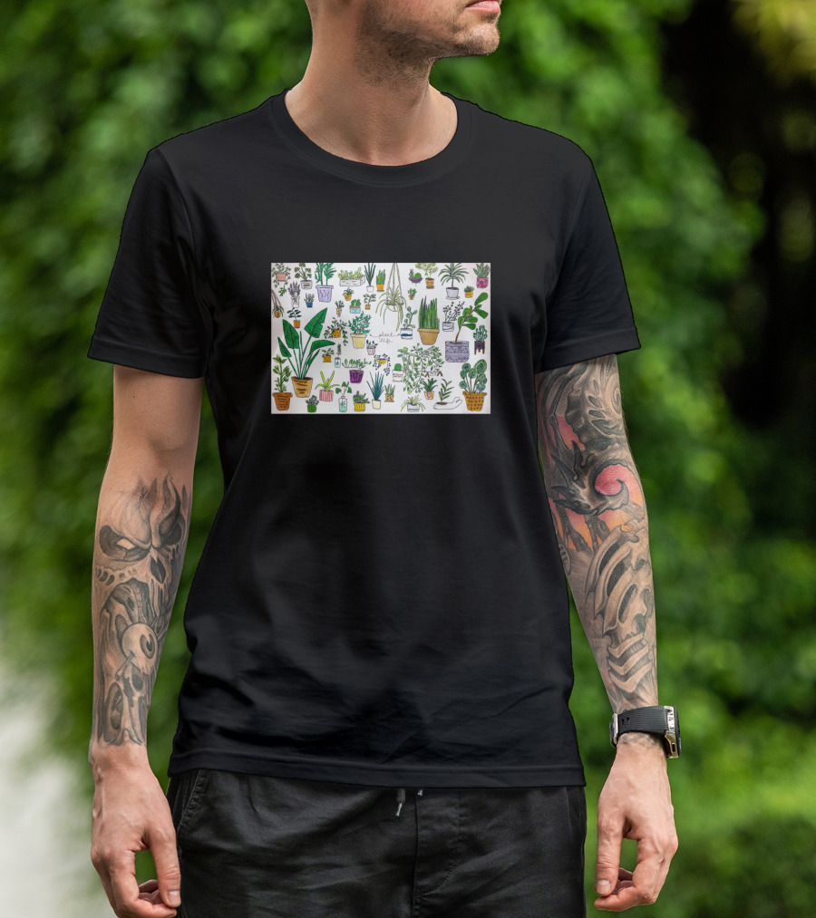 All My Plants Collection Featuring Various Houseplants T-Shirt