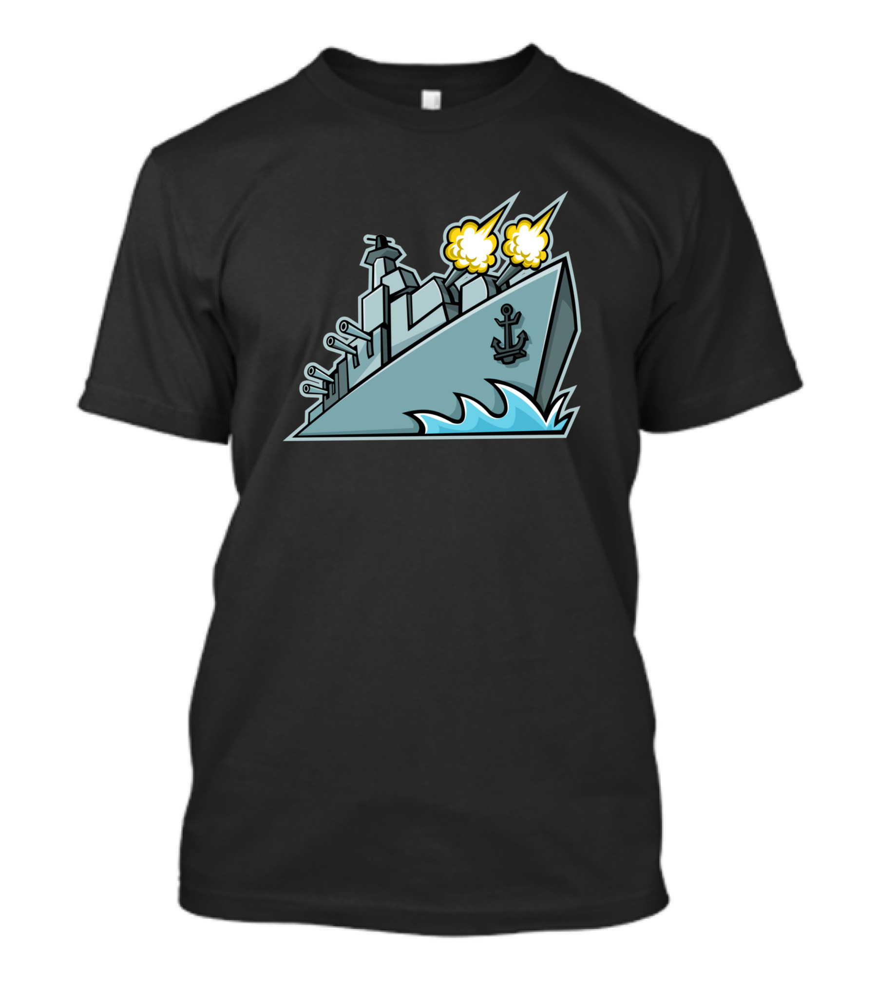 American Destroyer Warship Mascot Explosive Battle Ship 628255 T-Shirt
