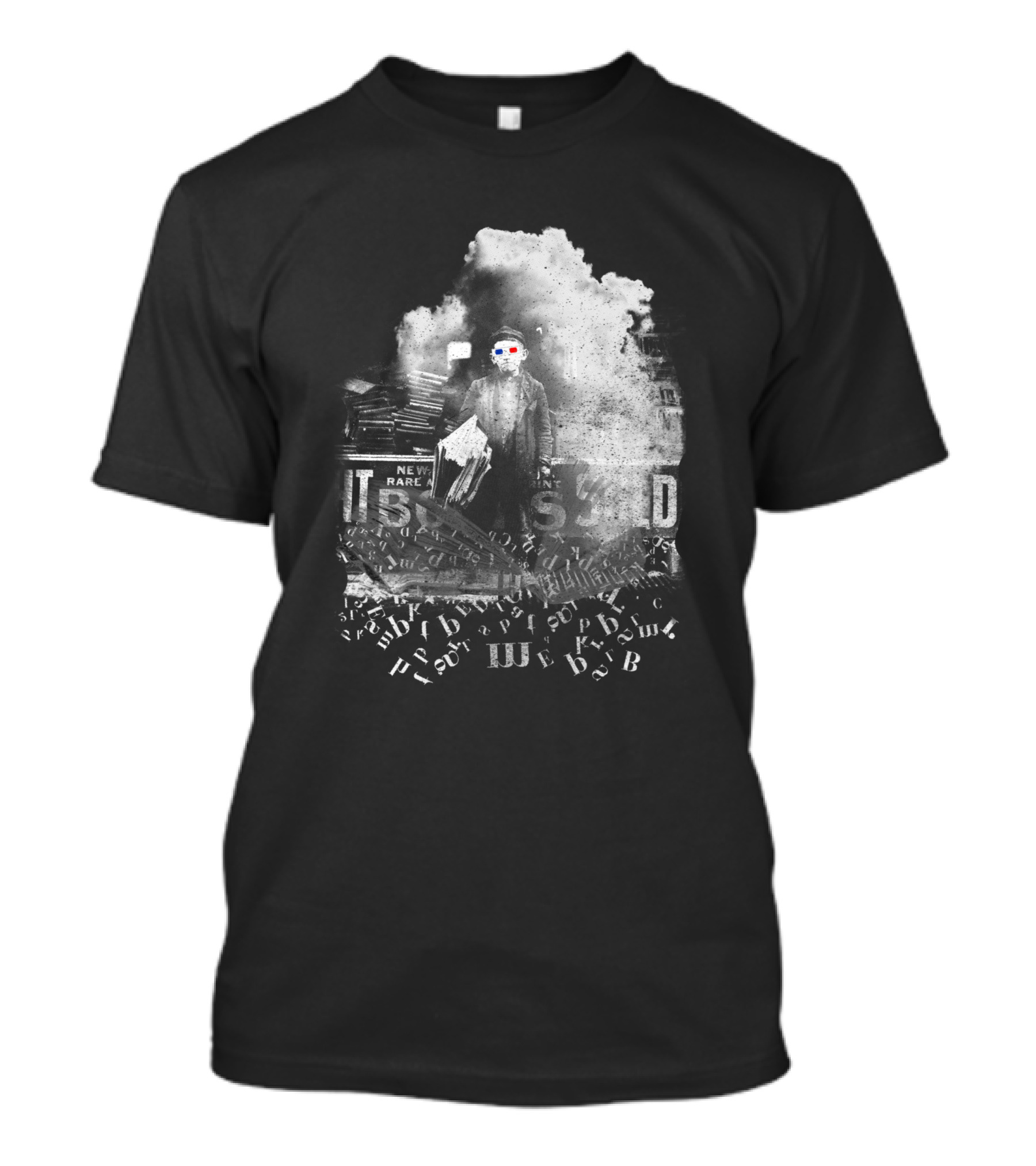 Ancient Geeks Rare Books III Spectacles Cloud Typography T-Shirt