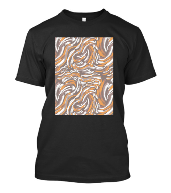 Animal Skin 007 1507565 Brown Orange White Swirl T-Shirt