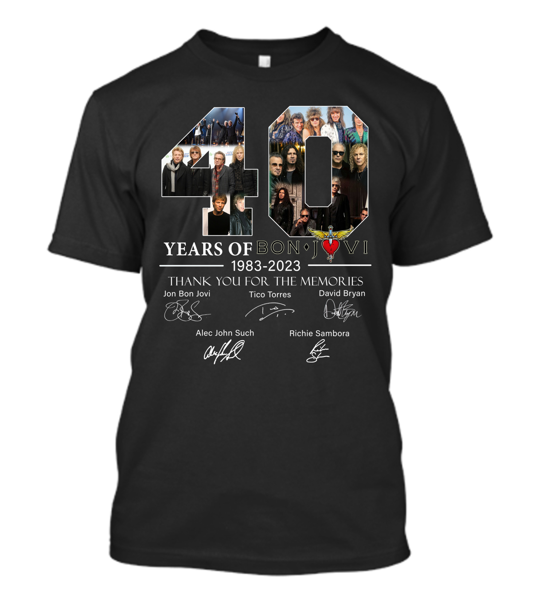 40 Years Bon Jovi BJV 26 Anniversary Special T-Shirt