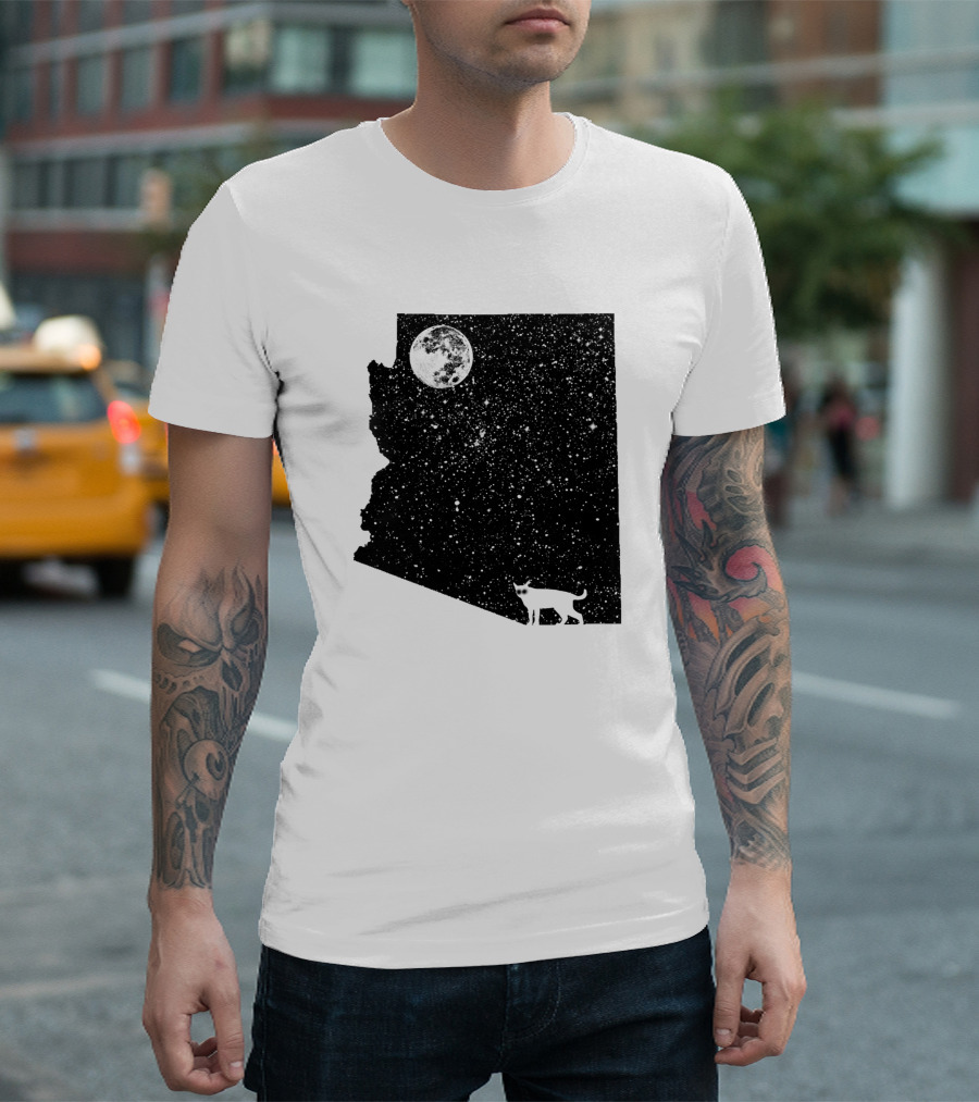 Arizona Cat Moon Silhouette 60047 T-Shirt